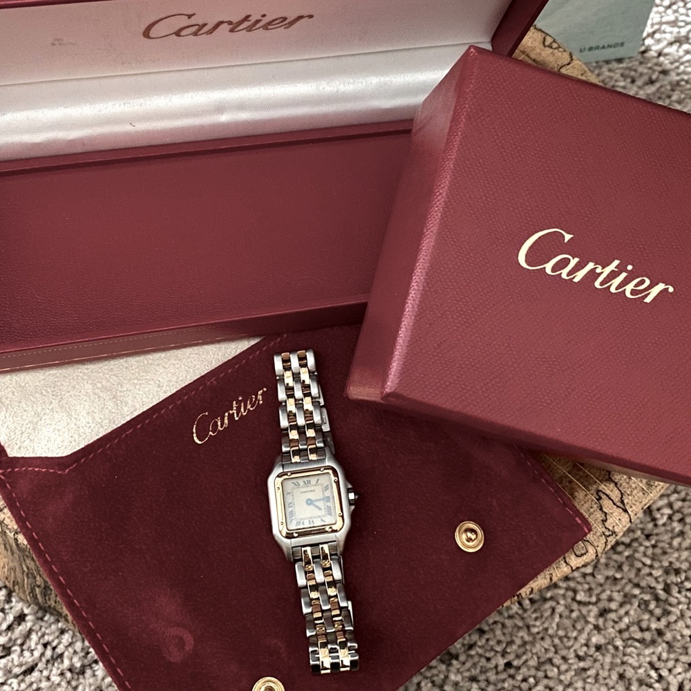 Cartier watch - two toned steel gold 22mm quartz